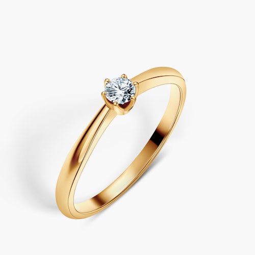 Pierścionek zaręczynowy SAVICKI: złoty, diament